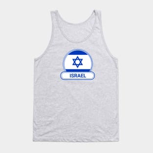 Israel Country Badge - Israel Flag Tank Top